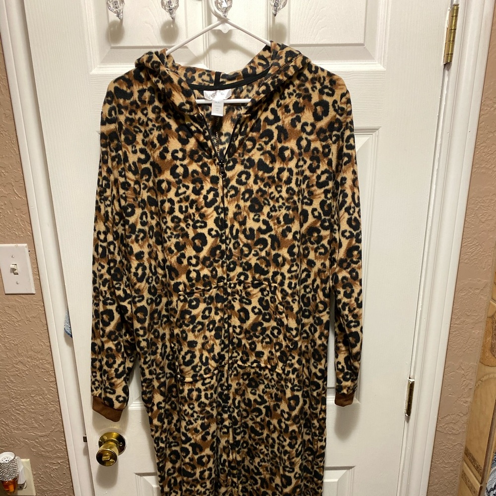 Adult Cheetah print onesie